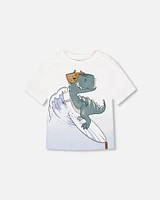 Deux Par Deux Boy's Drop Shoulder T-Shirt Off White at Nordstrom