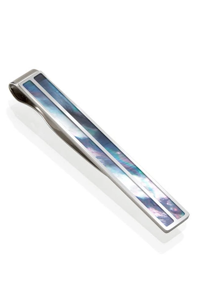 M-Clip Mother-of-Pearl Tie Bar in Silver at Nordstrom