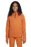 Nike Kids' Dri-FIT Tech Quarter Zip Pullover Campfire Orange/Orange at