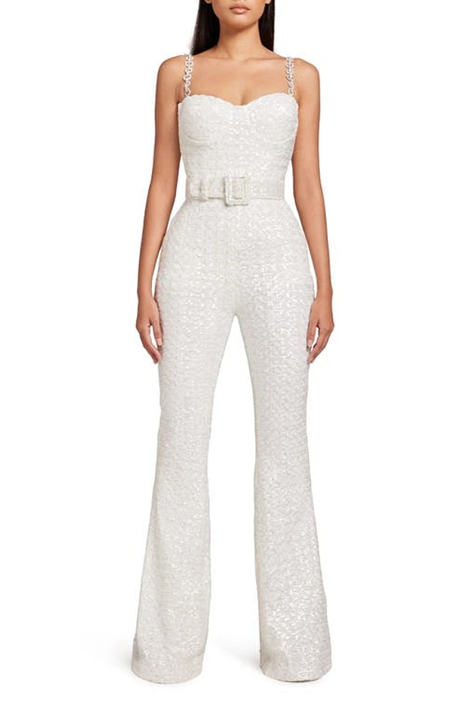 NADINE MERABI Lucinda Sequin Sleeveless Jumpsuit at Nordstrom,