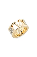 Valentino Garavani VLOGO Cutout Crystal Embellished Ring Mh5 Oro 18/Crystal at Nordstrom,