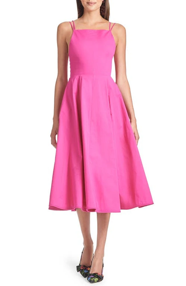 Sachin & Babi Jacinta Fit Flare Midi Dress Cerise at Nordstrom,