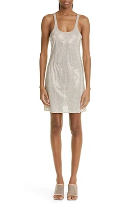 Stella McCartney Mini Crystal Silk Tank Dress Grey Multicolor at Nordstrom, Us