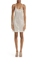 Stella McCartney Mini Crystal Silk Tank Dress Grey Multicolor at Nordstrom, Us