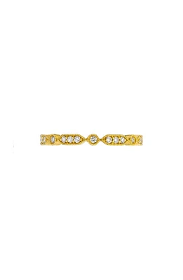 Sethi Couture Deco Mini Diamond Band Ring in Yellow at Nordstrom, Size 7