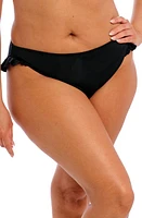 Elomi Plain Sailing Ruffle Bikini Bottoms Black at Nordstrom,