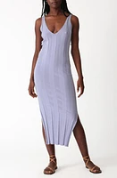 Electric & Rose Rikki Cotton Blend Rib Midi Sweater Dress Lavender at Nordstrom,