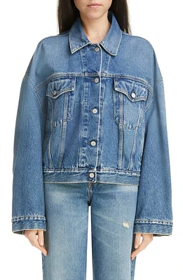 Acne Studios Morris Denim Trucker Jacket Mid Blue at Nordstrom, Us