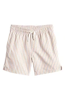 Petit Lem Kids' Stripe Print Swim Trunks Sand at Nordstrom,