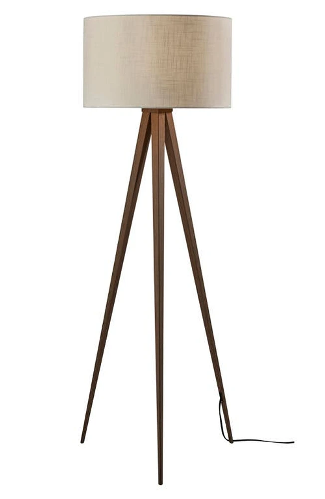 ADESSO LIGHTING Director Floor Lamp in Metal With Rosewood Veneer at Nordstrom