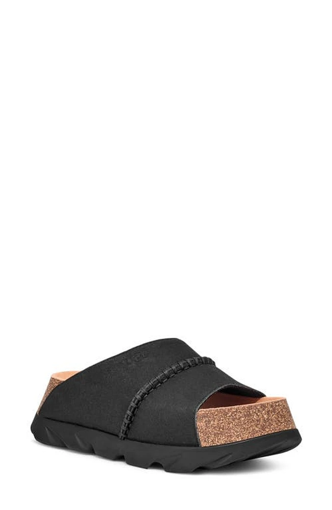 UGG(r) Sunskip Platform Slide Sandal Black at Nordstrom,