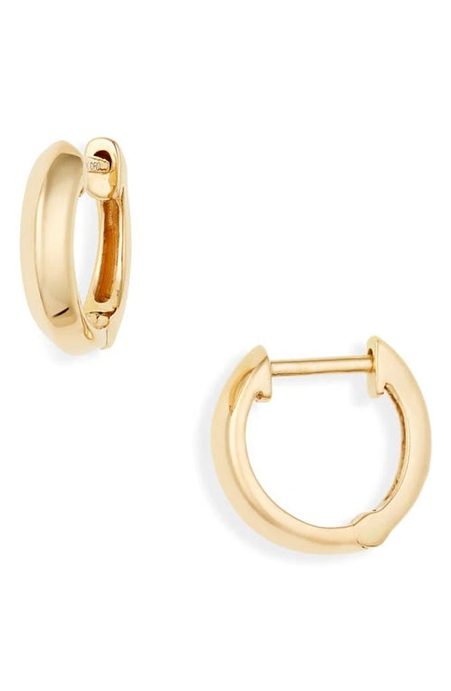 Dana Rebecca Designs Dana Rebecca Reese Brooklyn Knife Edge Huggie Hoop Earrings in Yellow Gold at Nordstrom