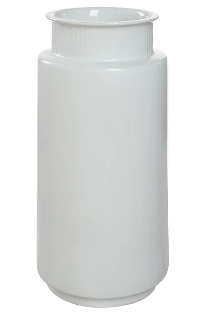 Renwil Zena Glazed Porcelain Vase in Glazed Matte Off-White Finish at Nordstrom