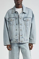 Noon Goons Jailhouse Oversize Denim Jacket Washed Blue at Nordstrom,