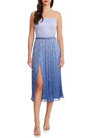 Dress the Population Haldis Metallic Ombré Strapless Cocktail Multi at Nordstrom,