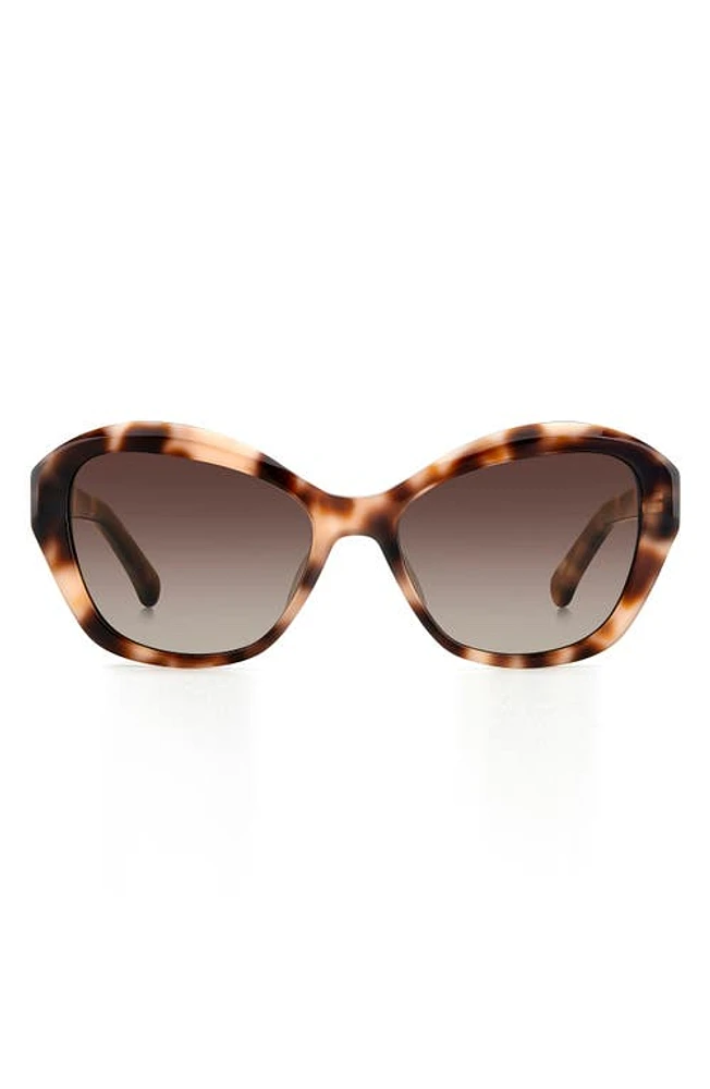 Kate Spade New York aglaia 54mm gradient cat eye sunglasses in Beige/Brown Grad Polarized at Nordstrom