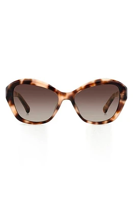 Kate Spade New York aglaia 54mm gradient cat eye sunglasses in Beige/Brown Grad Polarized at Nordstrom