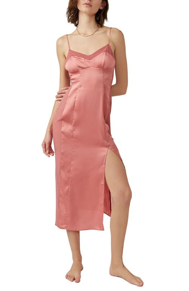 Free People City Cool Satin Slipdress at Nordstrom,