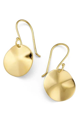 Ippolita Classico Mini Wavy Disc Drop Earrings in Gold at Nordstrom