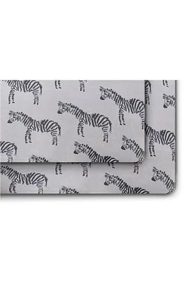 Oilo 2-Pack Zebra Jersey Crib Sheet in Gray at Nordstrom