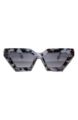 Fifth & Ninth Alaia 53mm Polarized Cat Eye Sunglasses in Black Torte/Black at Nordstrom