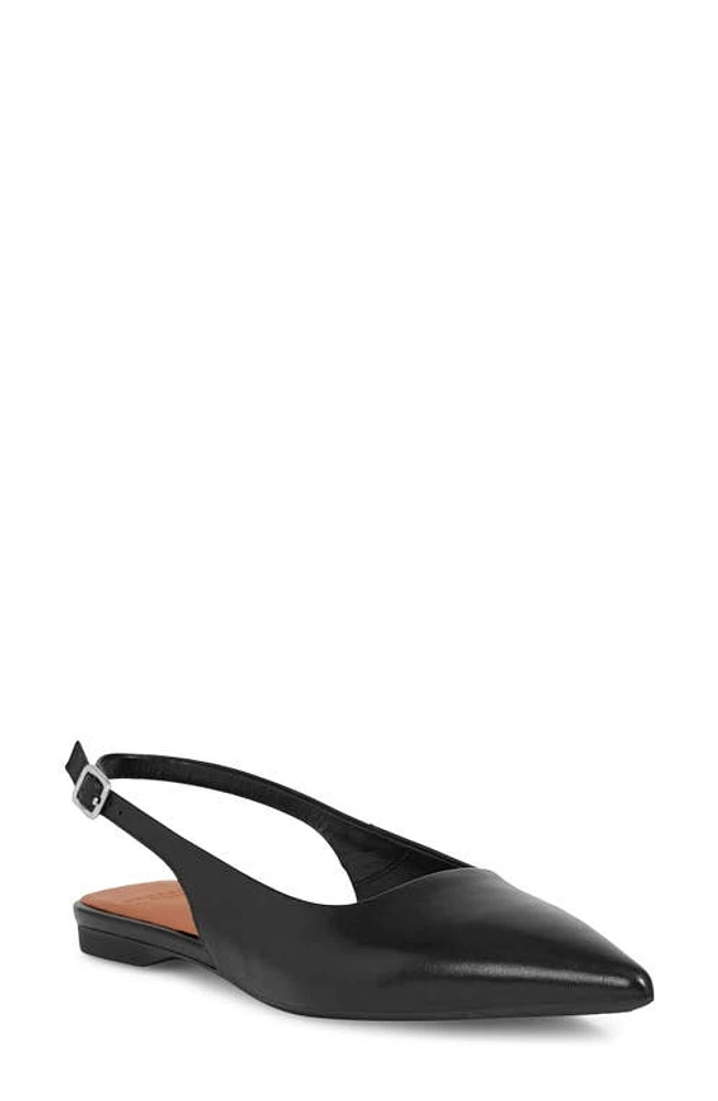 Vagabond Shoemakers Hermine Pointed Toe Slingback Flat Black at Nordstrom,