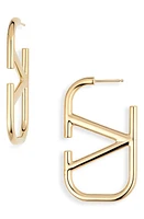 Valentino Garavani VLOGO Huggie Earrings in Oro 18 at Nordstrom