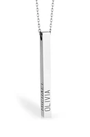 MELANIE MARIE Personalized Bar Pendant Necklace in Sterling Silver at Nordstrom