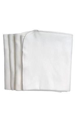 Under the Nile 4-Pack Organic Egyptian Cotton Burp Cloths in Off-White at Nordstrom