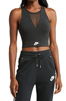 Nike Sportswear Crop Tank in Black/Black at Nordstrom, Size Small