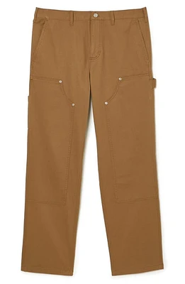 Lacoste Straight Fit Stretch Carpenter Pants in Six Cookie at Nordstrom, Size 48