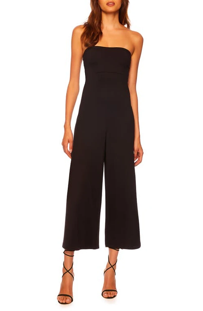 Susana Monaco Strapless Wide Leg Jumpsuit in Black at Nordstrom, Size Medium