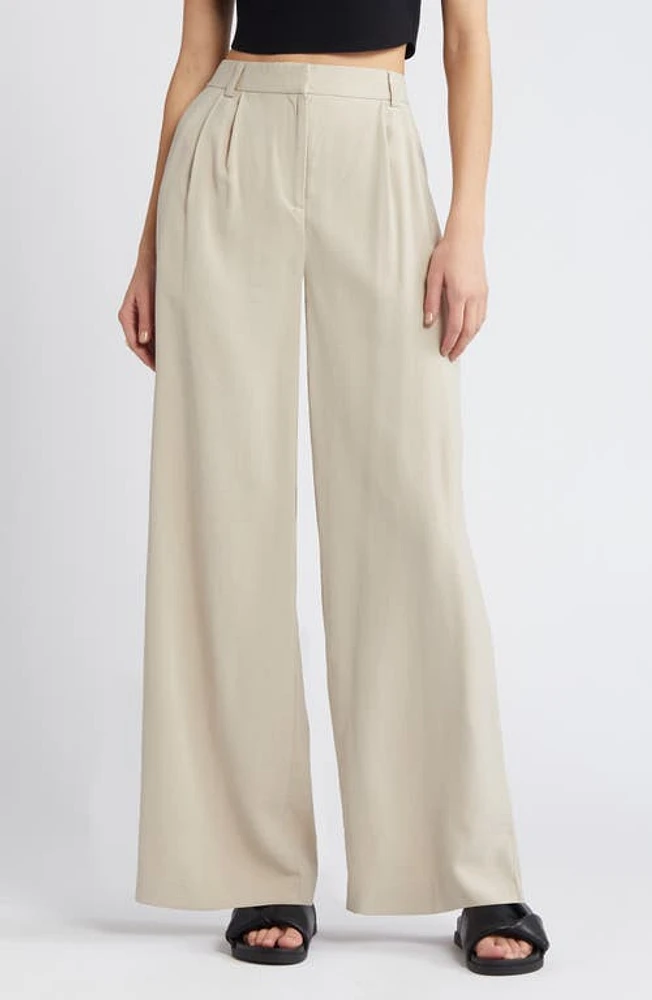 Open Edit High Waist Wide Leg Trousers at Nordstrom,