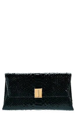 TOM FORD Nobile Python Embossed Leather Clutch in Black at Nordstrom