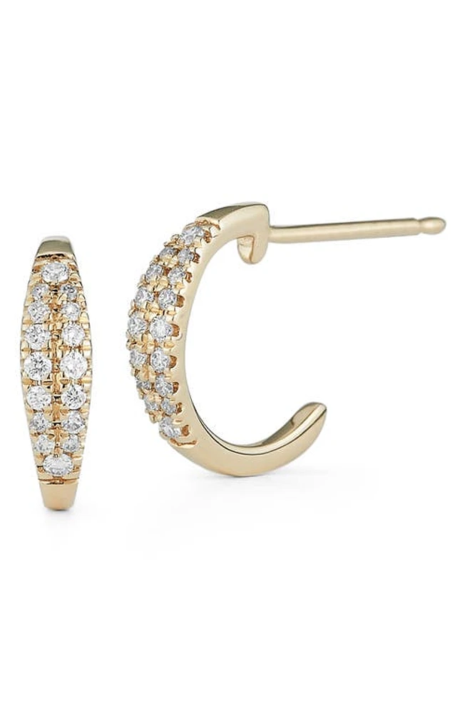 Dana Rebecca Designs Sylve Rose Graduated Diamond Huggie Hoop Earrings in Yellow Gold at Nordstrom