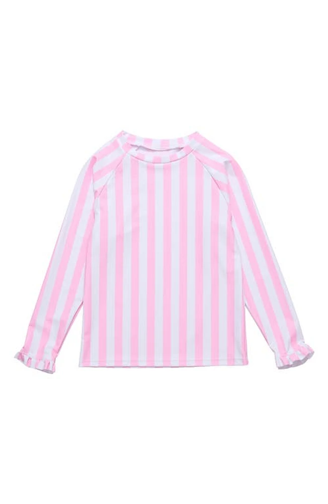 Snapper Rock Kids' Stripe Rashguard Pink at Nordstrom,