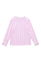 Snapper Rock Kids' Stripe Rashguard Pink at Nordstrom,