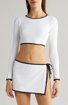 Solid & Striped The Rashguard Swim Top Marshmallow at Nordstrom,