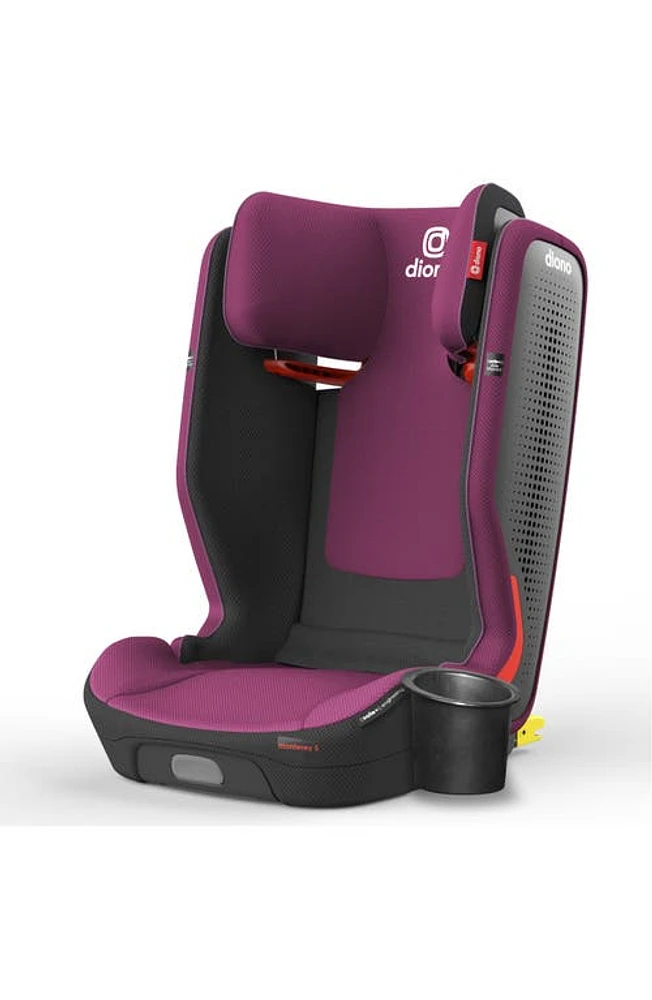 Diono Monterey 5iST FixSafe Latch Fold-Up Portable Expandable Booster Car Seat in Purple Plum at Nordstrom