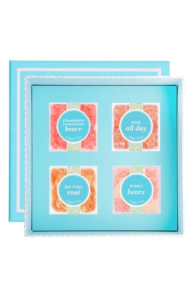 sugarfina Champagne Rose 4-Piece Candy Bento Box in Blue at Nordstrom