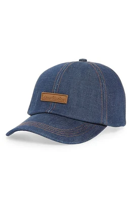 Acne Studios Carily Logo Denim Baseball Cap in Indigo Blue at Nordstrom