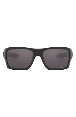 Oakley Turbine 65mm Polarized Sunglasses in Rubber Black at Nordstrom