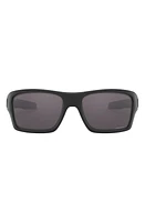 Oakley Turbine 65mm Polarized Sunglasses in Rubber Black at Nordstrom