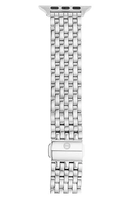 MICHELE 20mm Apple Watch Bracelet Watchband in Chrome at Nordstrom