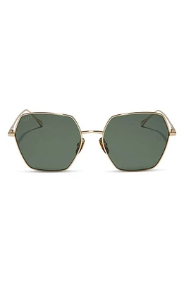 DIFF Harlowe 55mm Gradient Polarized Square Sunglasses in Gold at Nordstrom