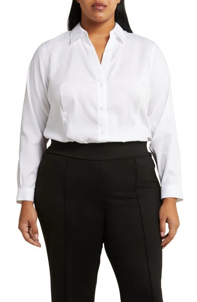 Jones New York Cotton Shirt White at Nordstrom,