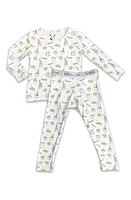 Bellabu Bear Kids' Milk & Cookies Two-Piece Fitted Pajamas at Nordstrom