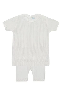 Feltman Brothers Kids' Pointelle Rib Short Sleeve Sweater & Pants Set at Nordstrom,