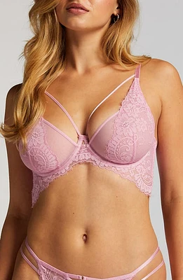 Hunkemöller Milaan Strappy Lace Underwire Bra Pastel Lavender at Nordstrom,