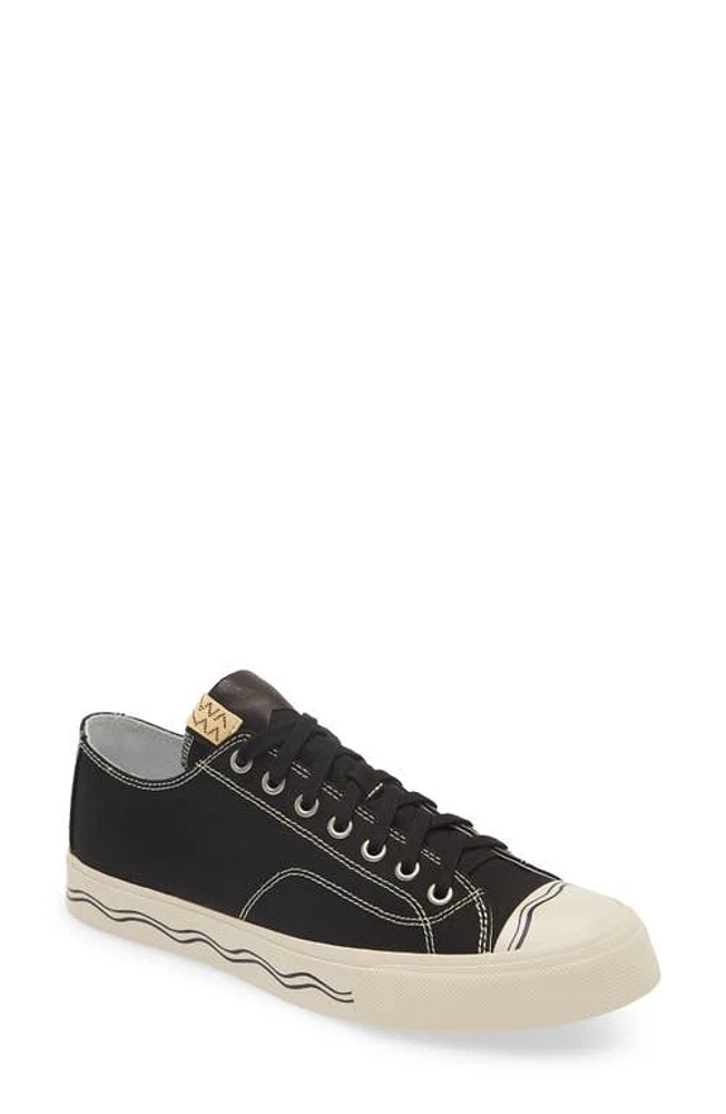 VISVIM Seeger Lo Canvas Sneaker Black at Nordstrom,